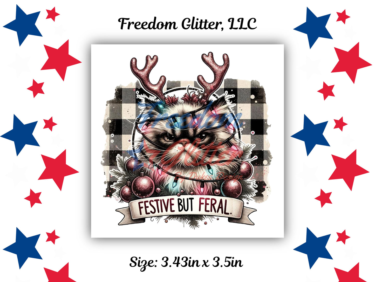 Festive But Feral Decal (UVDTF)