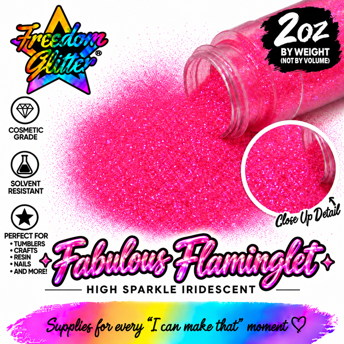 Fabulous Flaminglet (High Sparkle Iridescent)