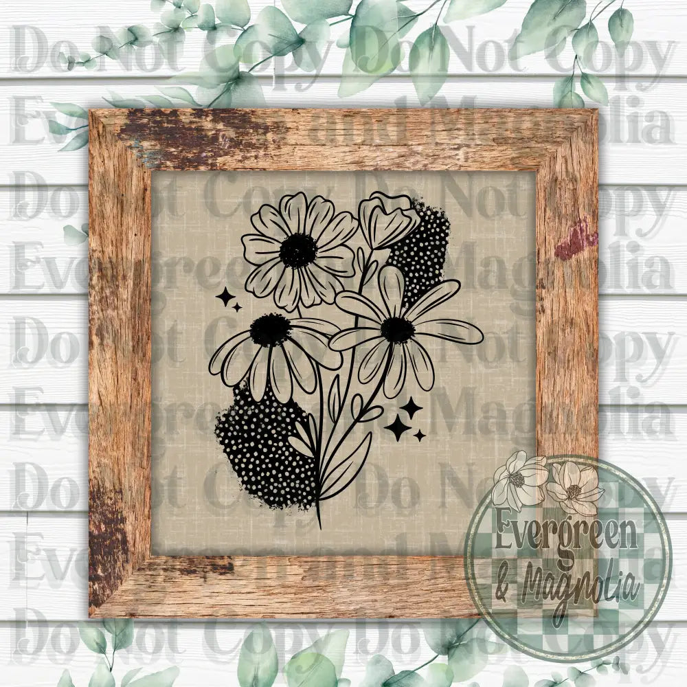 Floral (Black)