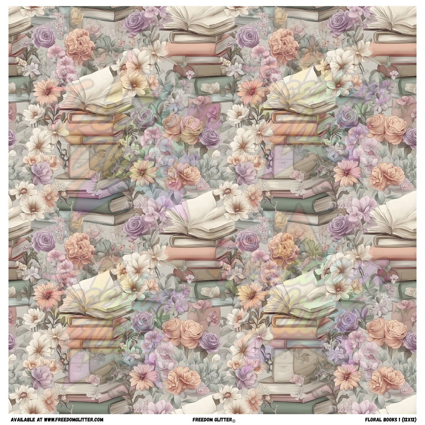 Floral Books 1 (Printed Vinyl)
