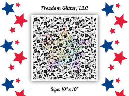 10x10 Floral Outline 1 (UVDTF)