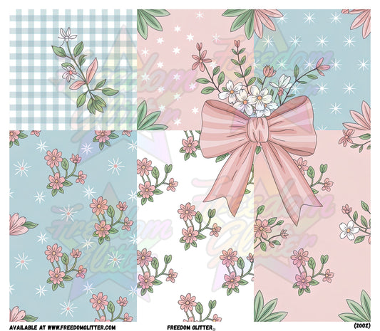 Floral Patches & Bow 1 (Printed Vinyl)