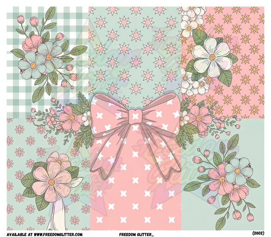 Floral Patches & Bow 2 (Printed Vinyl)