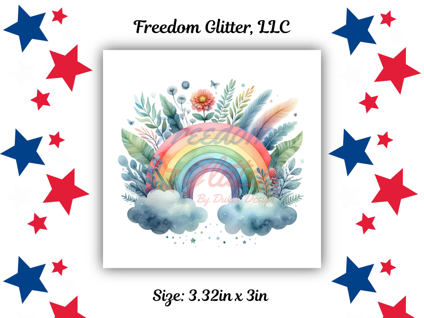 Floral Rainbow 14 Decal (UVDTF)