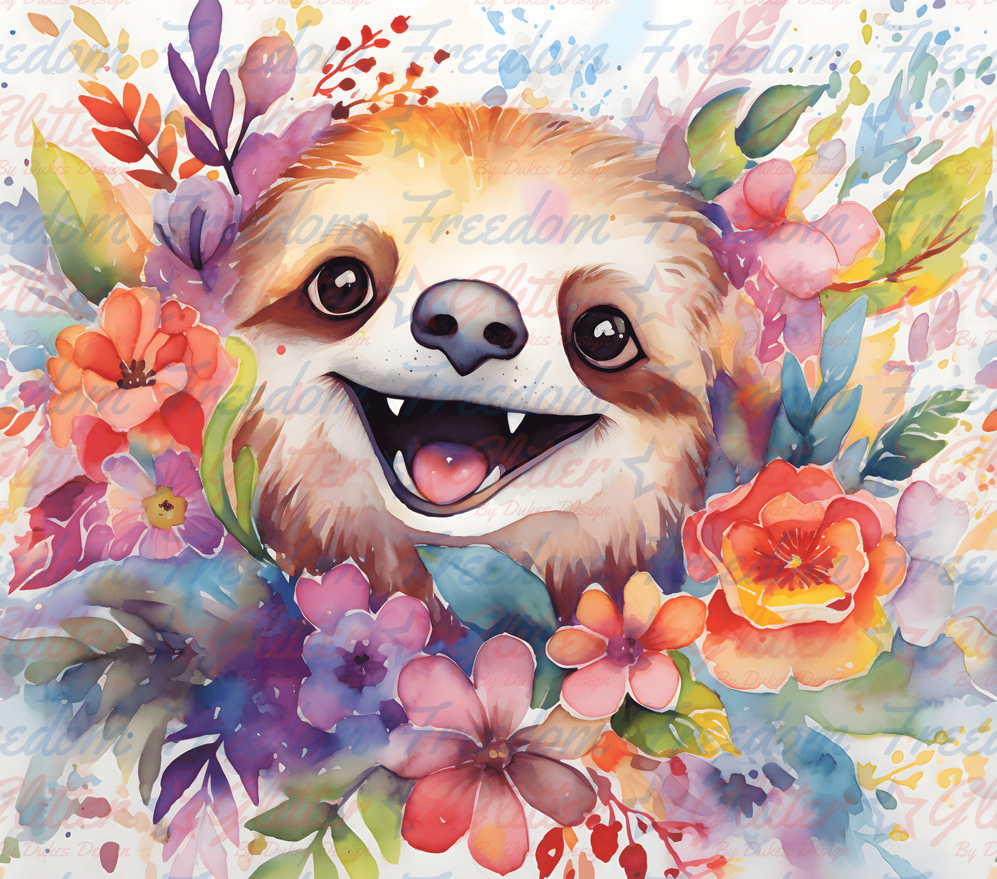 Sloth Floral Design (Sublimation)