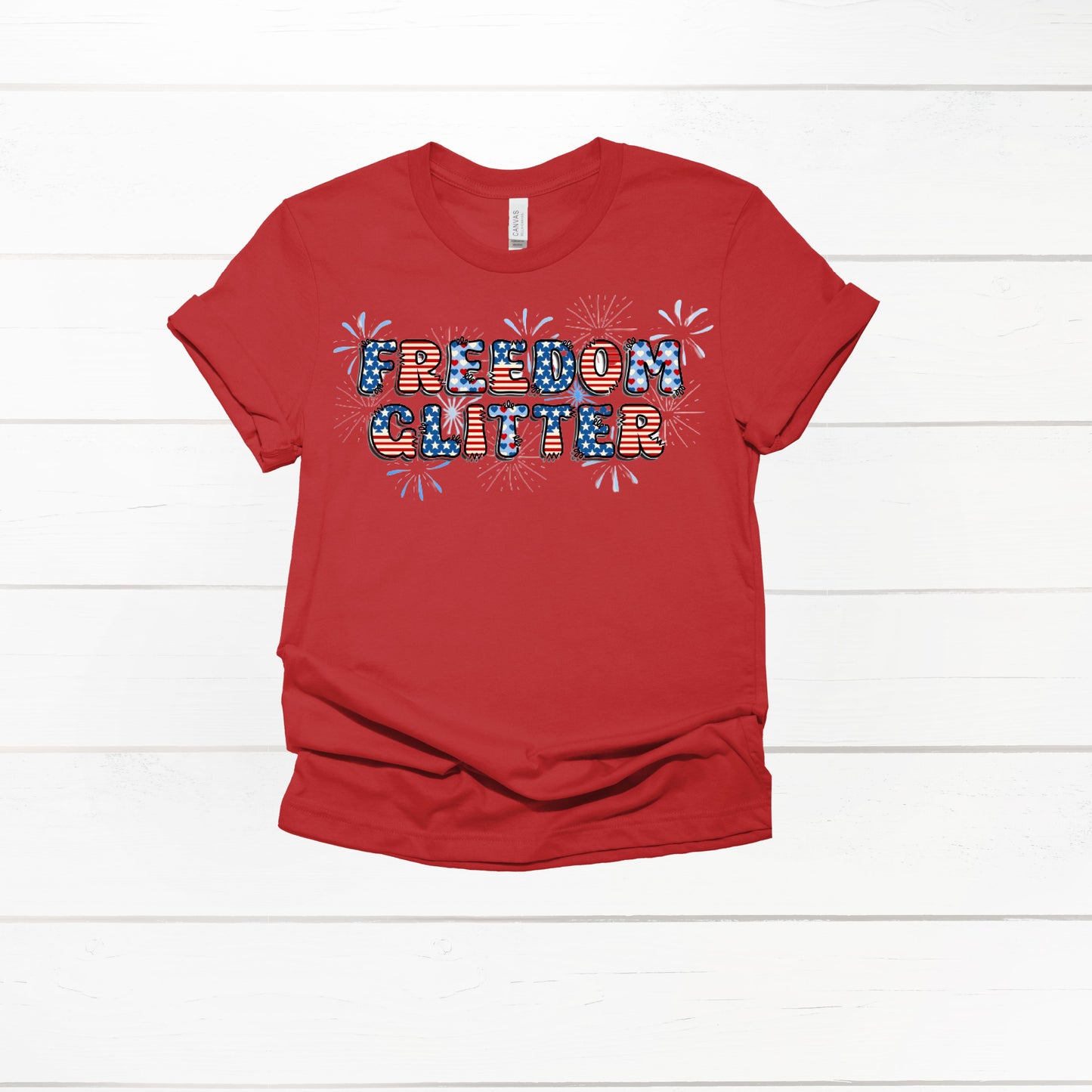 Freedom Glitter Patriotic Shirts