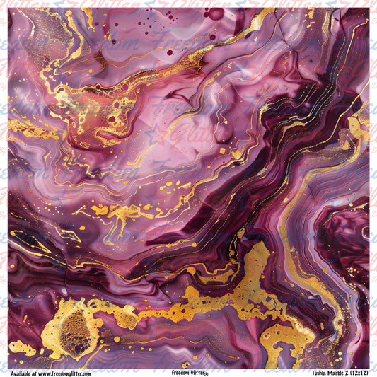 Fuchsia Marble 2 (Printed Vinyl)