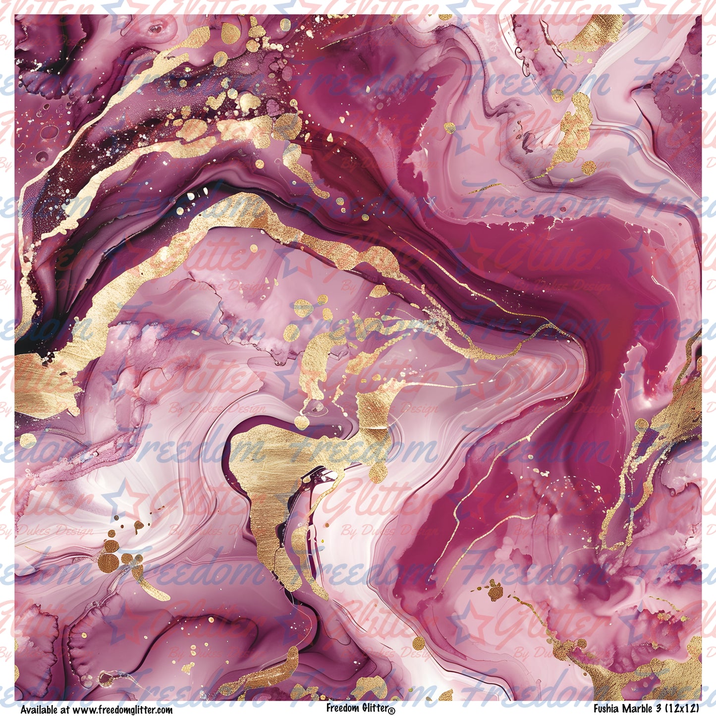 Fuchsia Marble 3 (Printed Vinyl)