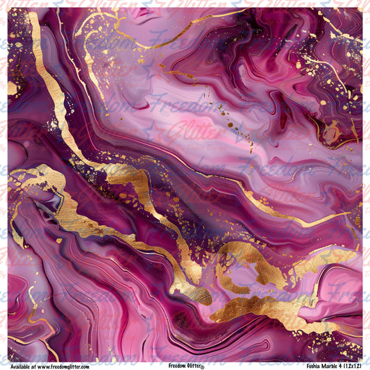 Fuchsia Marble 4 (Printed Vinyl)