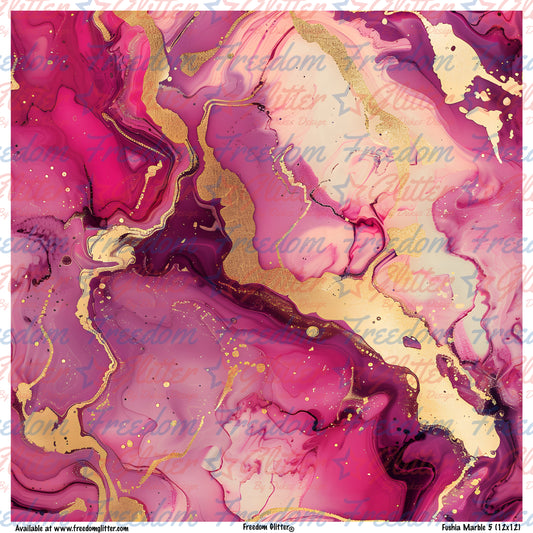 Fuchsia Marble 5 (Printed Vinyl)