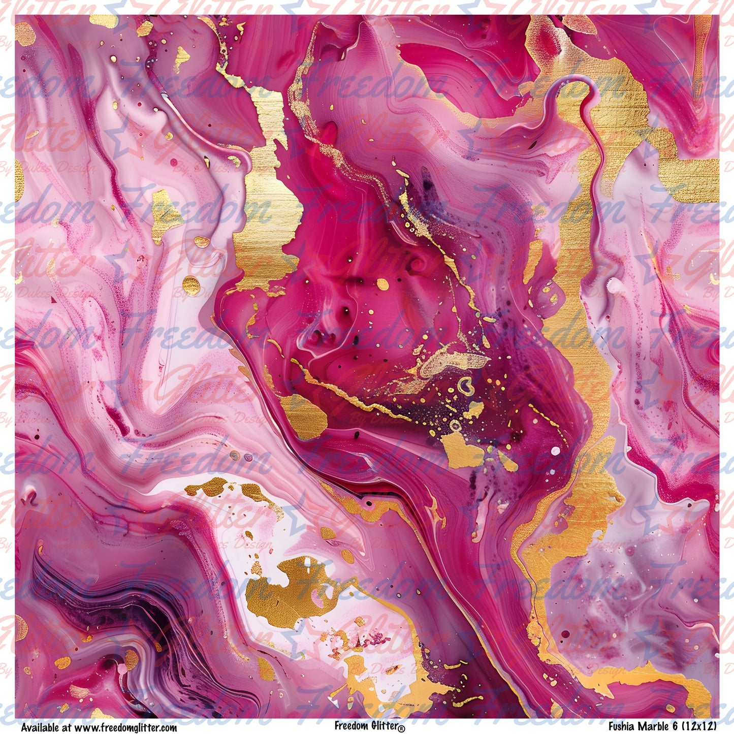 Fuchsia Marble 6 (Printed Vinyl)