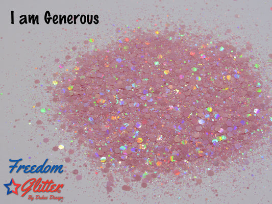 I am Generous (Pearl Holographic Glitter)
