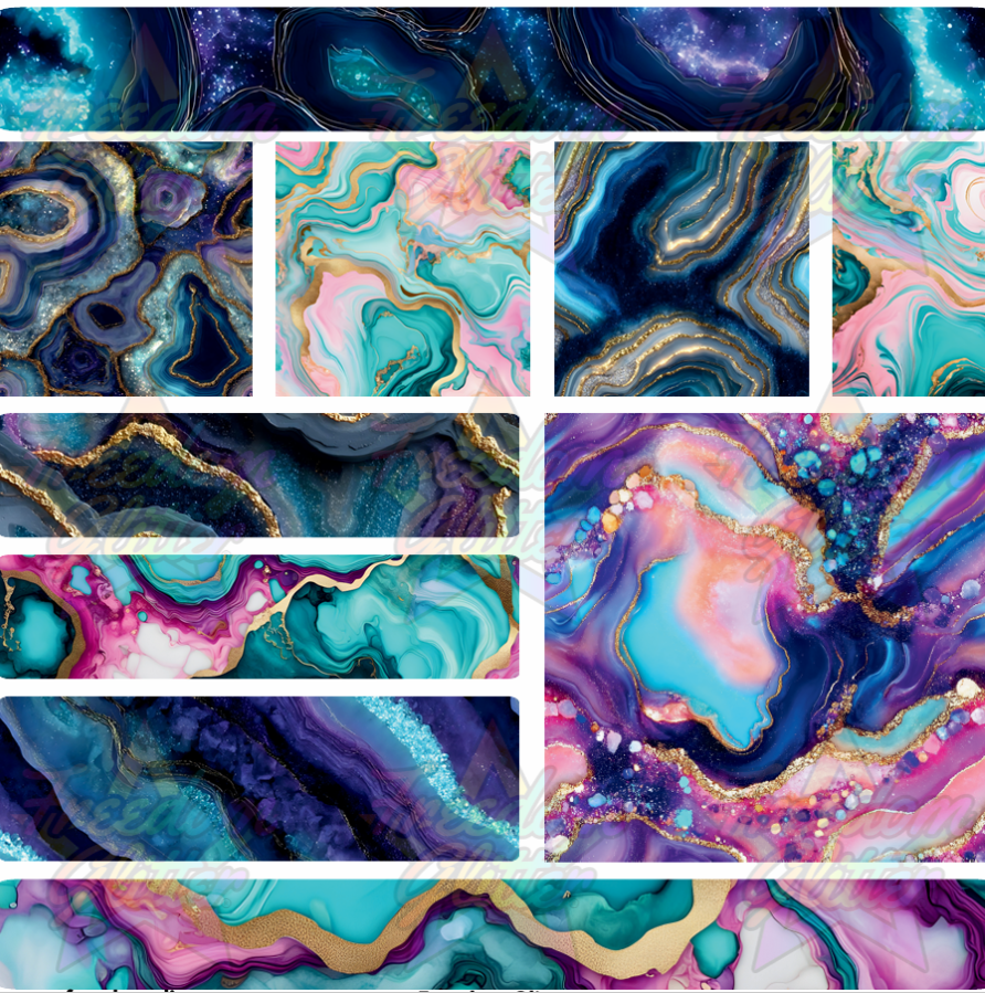 Mixed Image Sheet - Geode (Printed Vinyl)