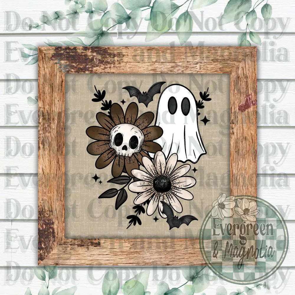 Ghost Skull Florals