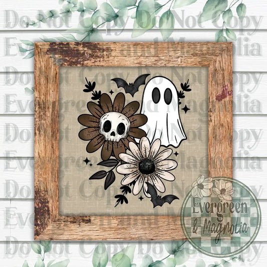 Ghost Skull Florals