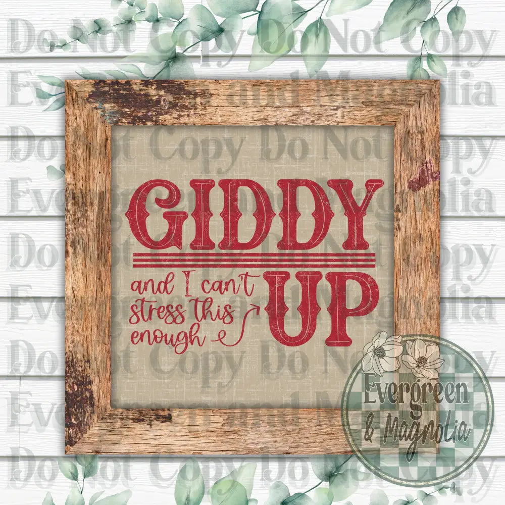 Giddy up (red)