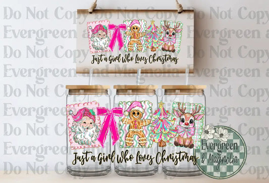 Girl Who Loves Christmas Stamps