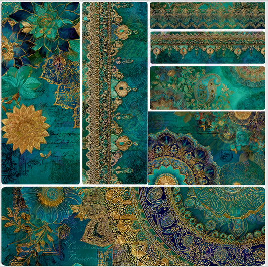 Gold & Teal 2 (Printed Vinyl)