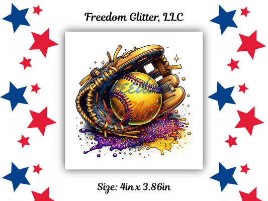 Golden Softball Decal (UVDTF)