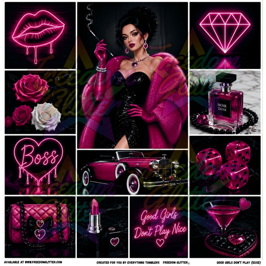 Mixed Image Sheet - Good Girls Don't Play (Printed Vinyl)