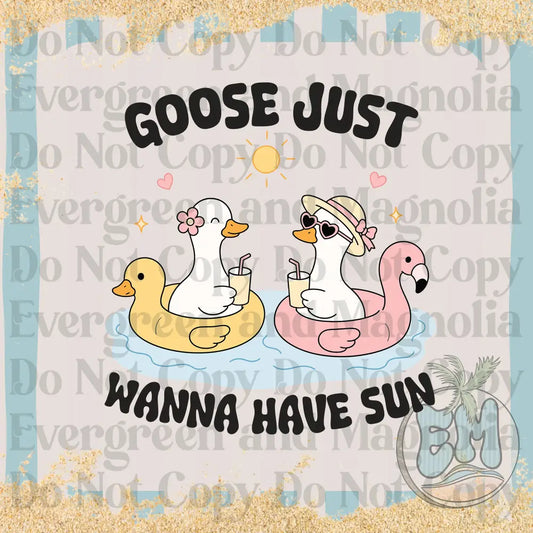 Goose just wanna have sun