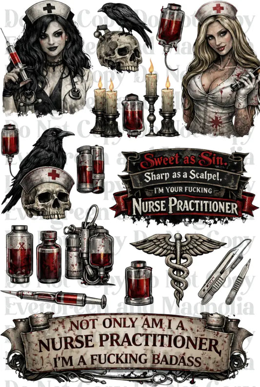 Gothic nurse element decal