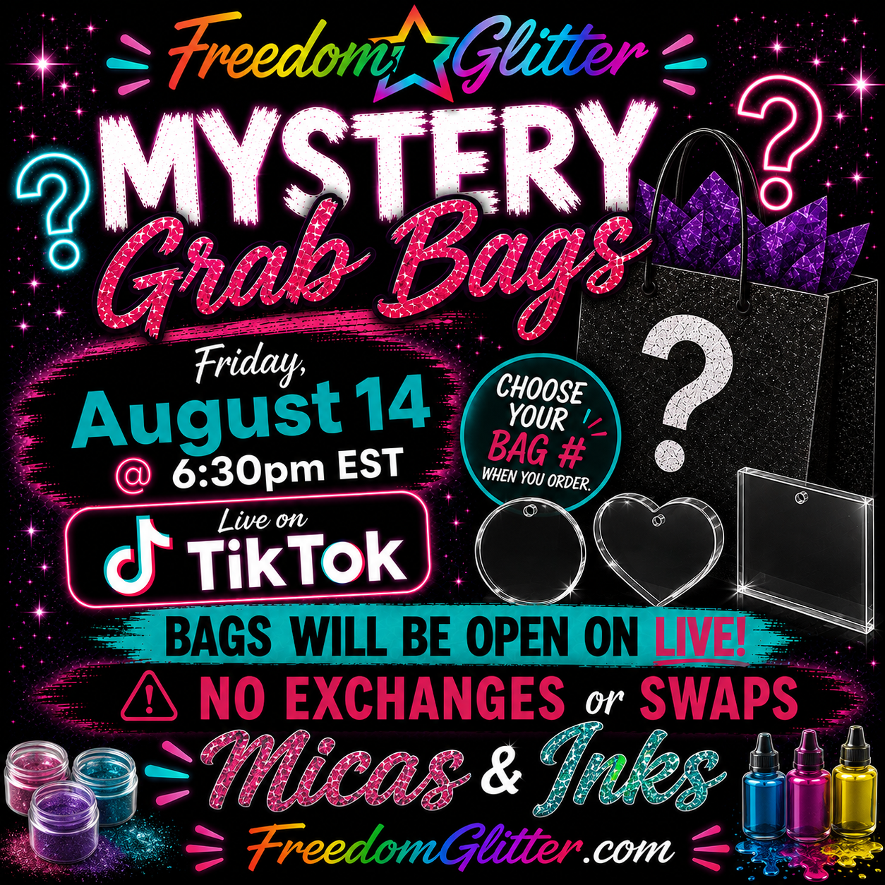 Grab Bags Friday 8/14 - Micas & Inks
