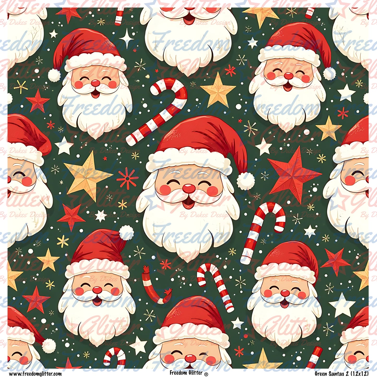 Green Santas 2 (Printed Vinyl)