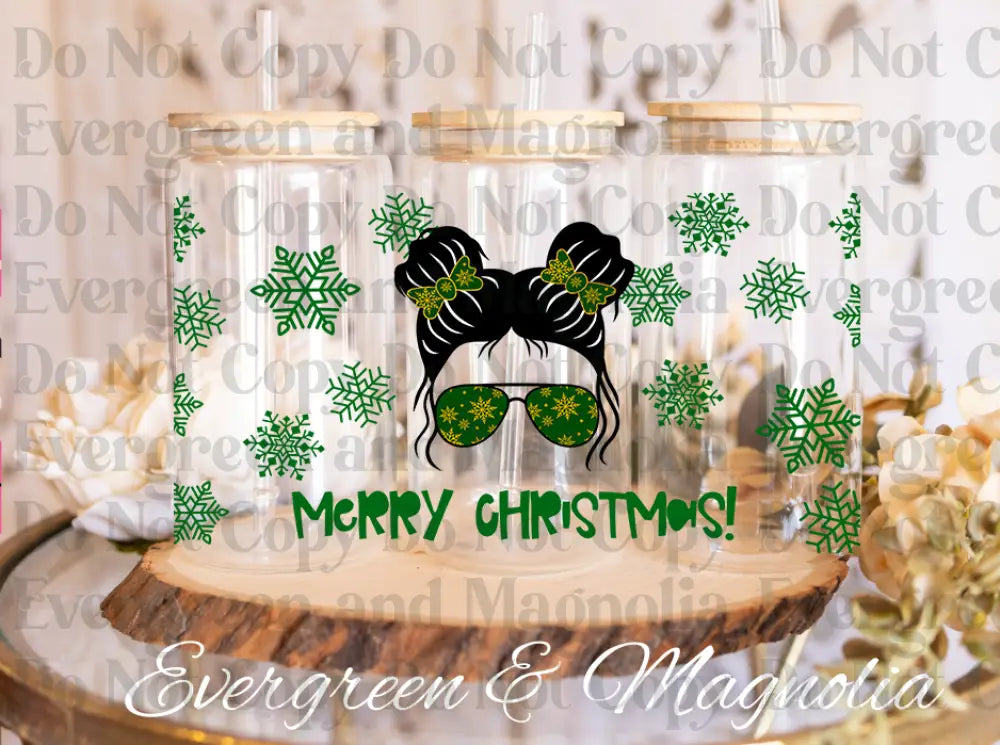 Green christmas buns