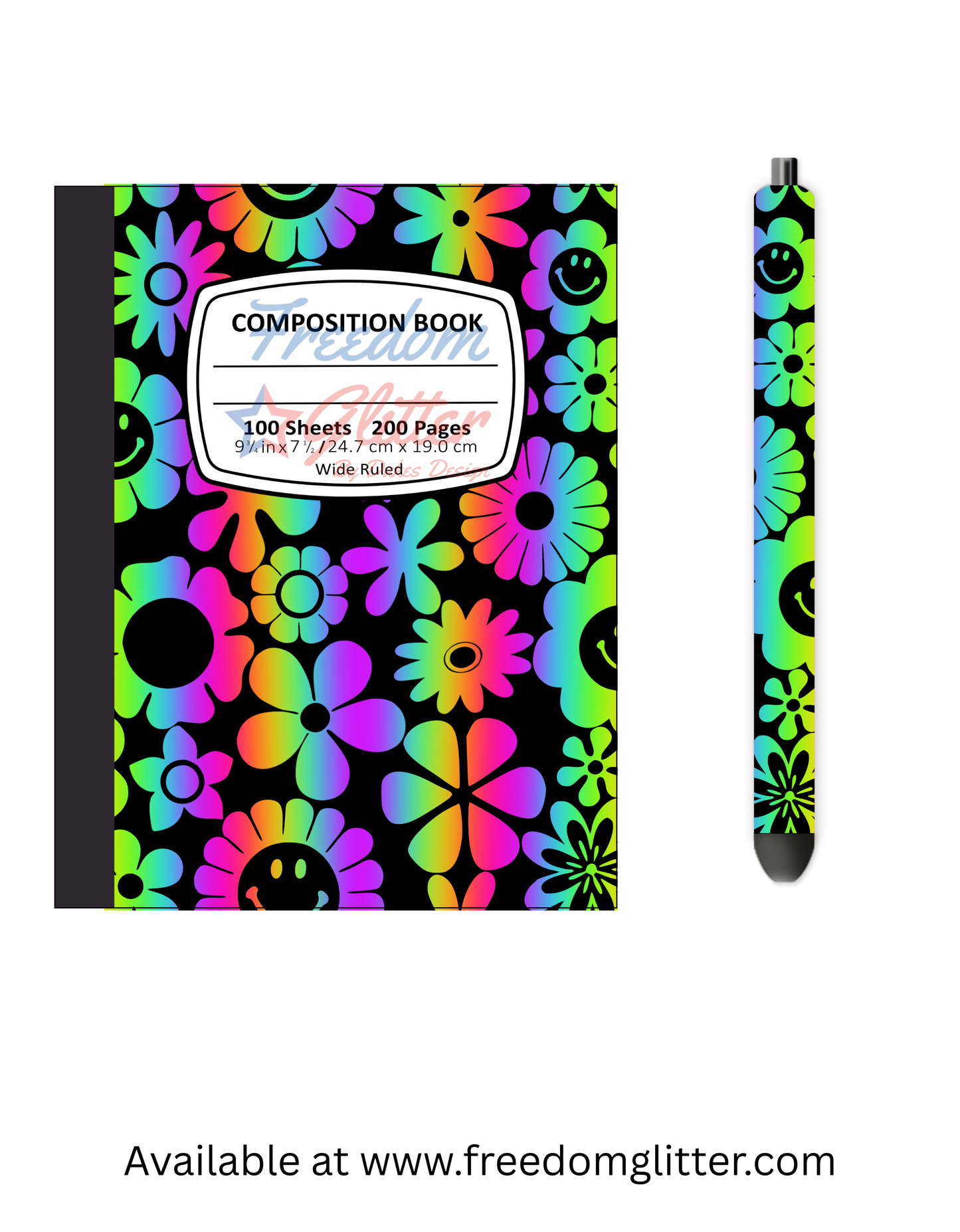 Groovy Flowers Notebook Cover