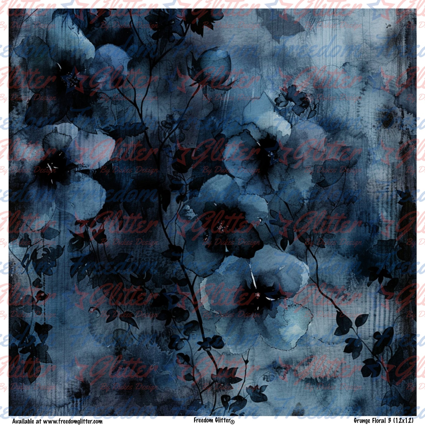 Grunge Floral 3 (Printed Vinyl)