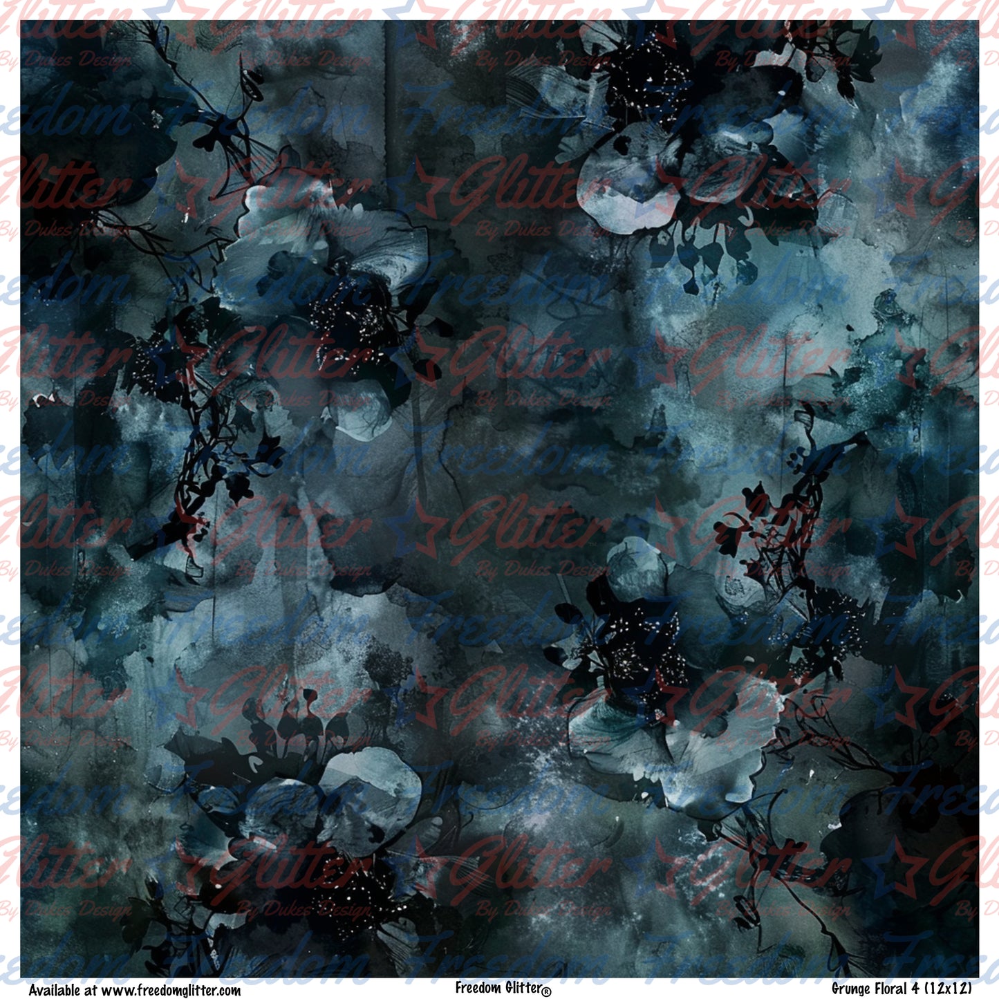 Grunge Floral 4 (Printed Vinyl)