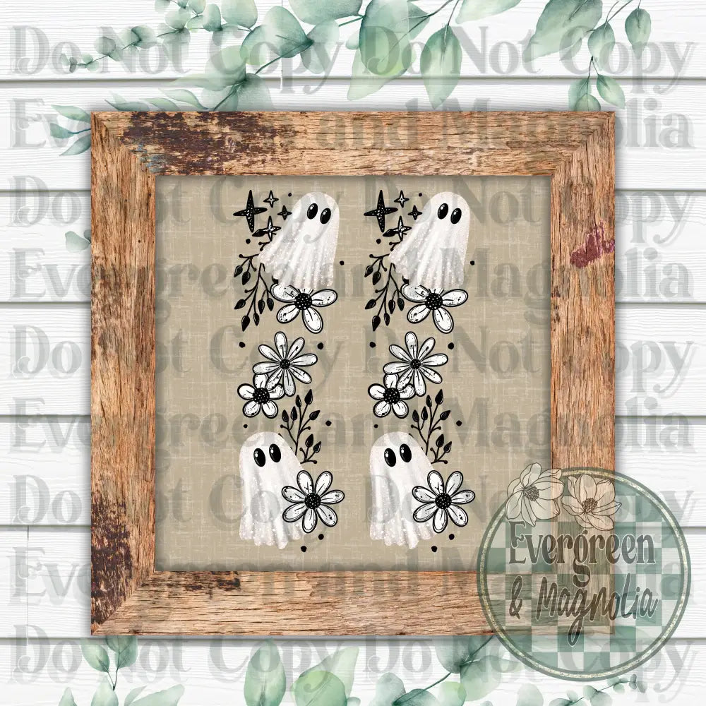 Grunge Floral Ghost