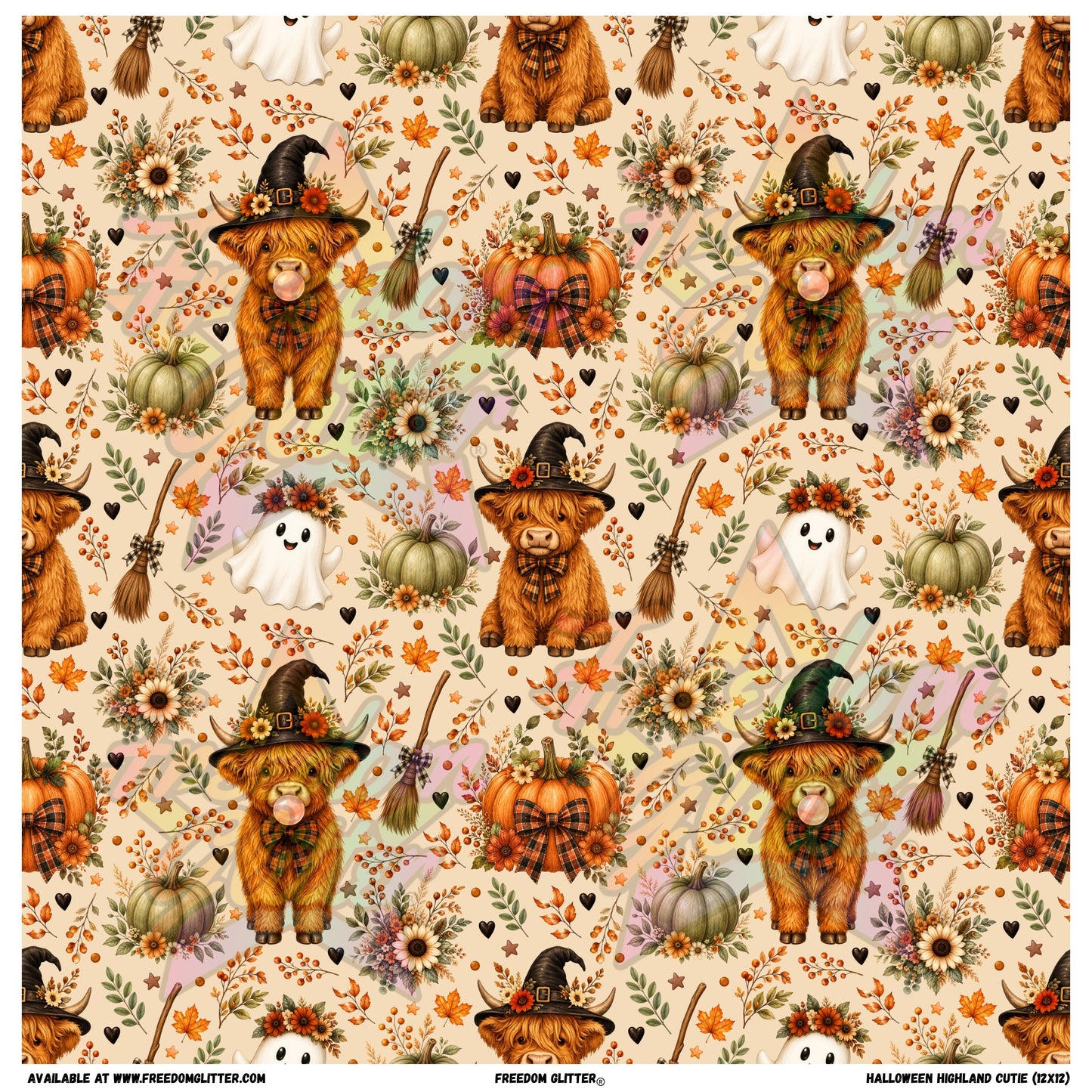 Halloween Highland Cutie (Printed Vinyl)
