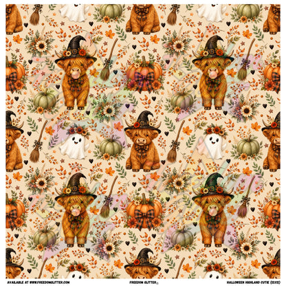 Halloween Highland Cutie (Printed Vinyl)