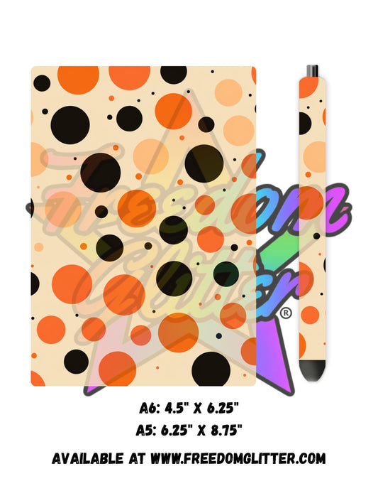 Halloween Polka Dots Acrylic Notebook Cover