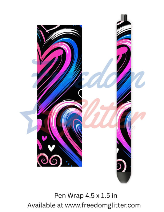 Hand-Drawn Hearts 1 (Printed Vinyl)