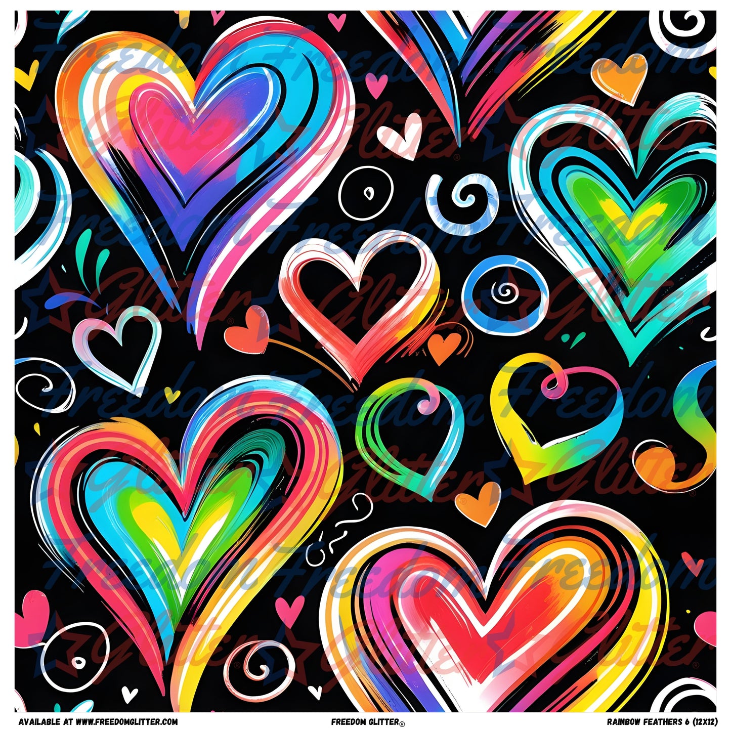 Hand-Drawn Hearts 2 (Printed Vinyl)