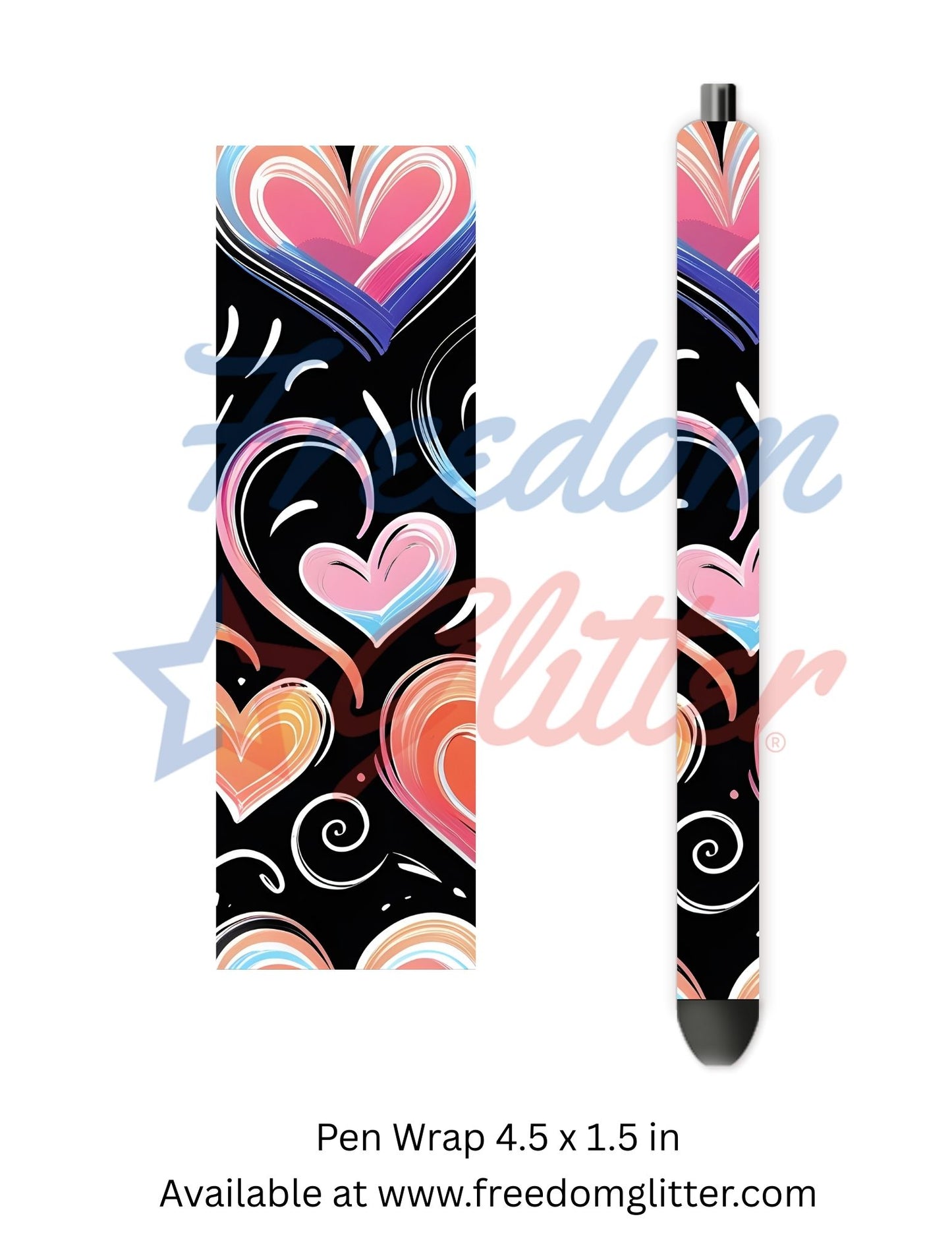 Hand-Drawn Hearts 3 (Printed Vinyl)