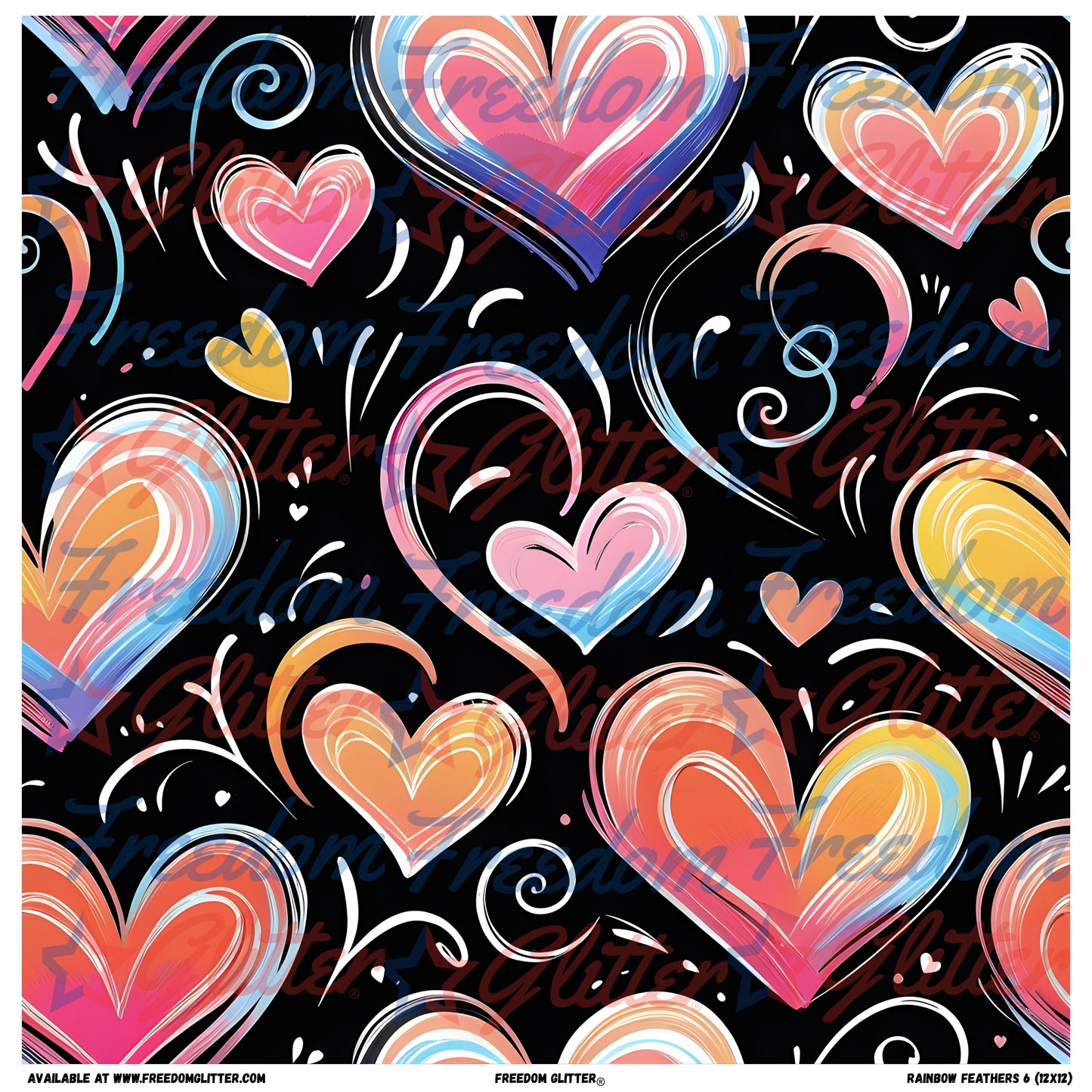 Hand-Drawn Hearts 3 (Printed Vinyl)