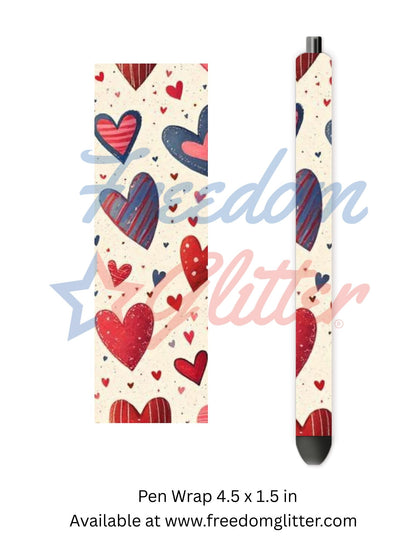 Hand-Drawn Hearts 4 (Printed Vinyl)