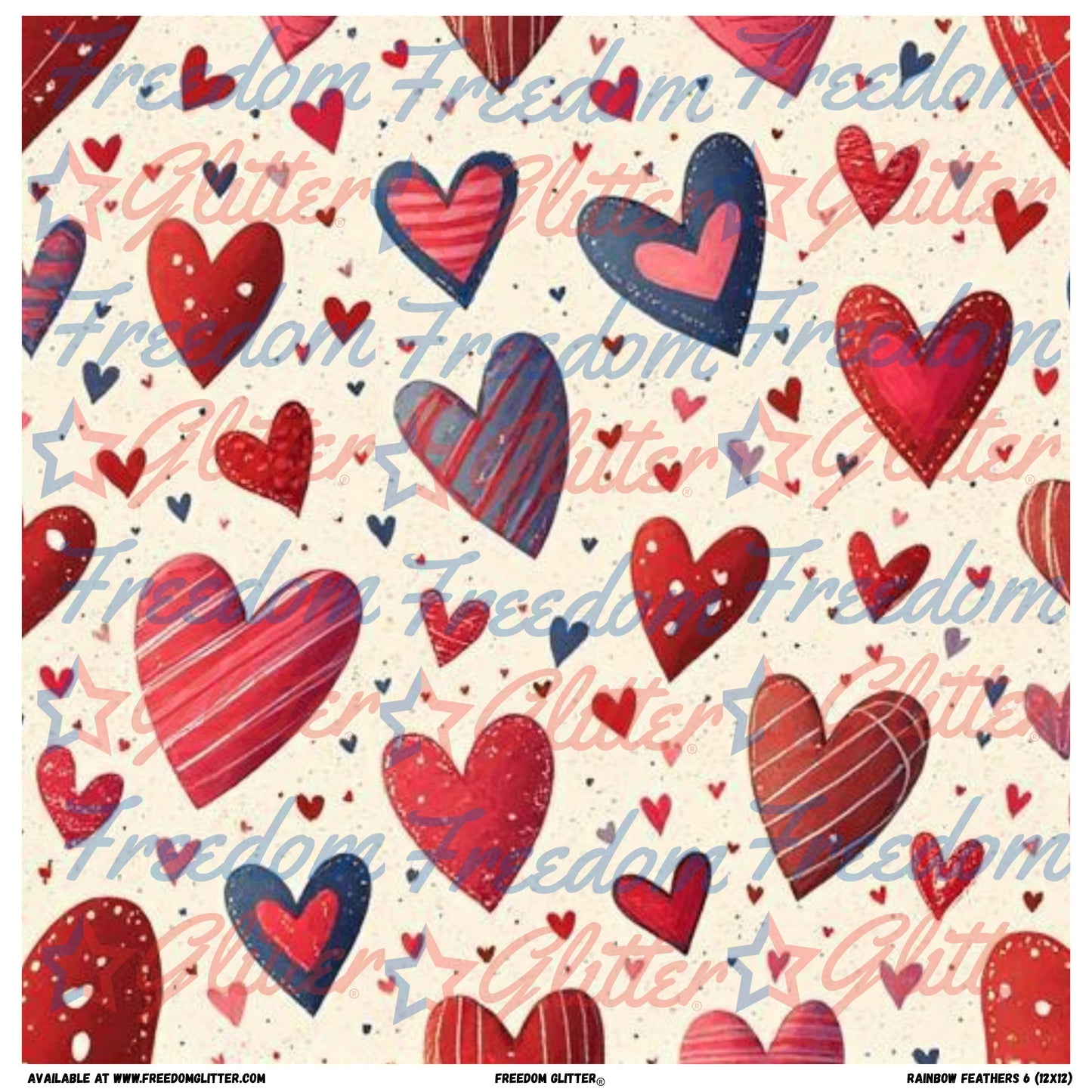 Hand-Drawn Hearts 4 (Printed Vinyl)