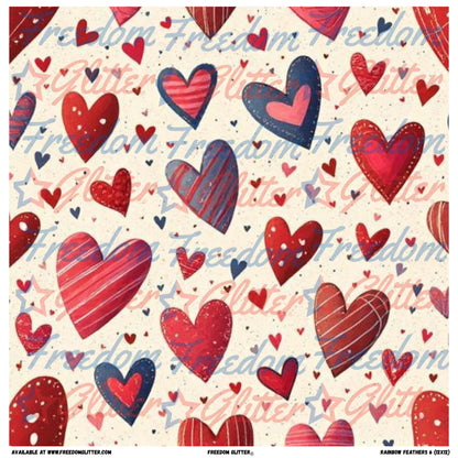 Hand-Drawn Hearts 4 (Printed Vinyl)