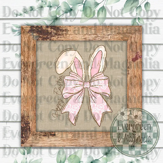 Happy easter bunny bow