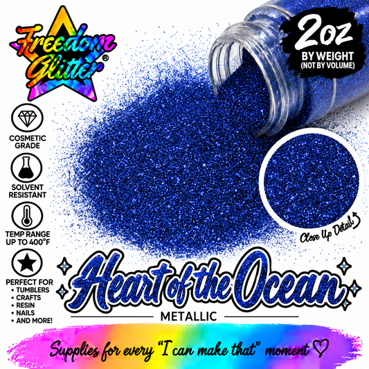 Heart of the Ocean (Metallic Glitter)
