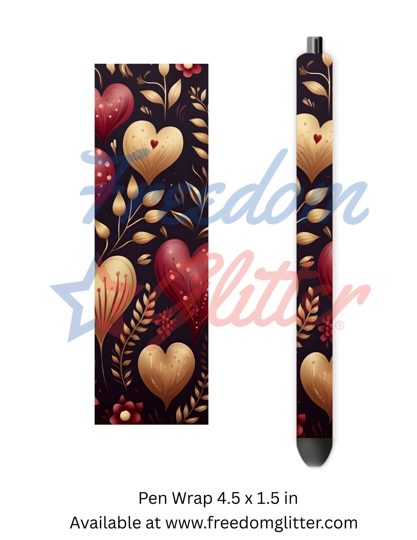 Hearts & Floral 1 (Printed Vinyl)