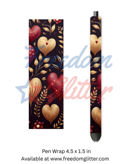 Hearts & Floral 1 (Printed Vinyl)