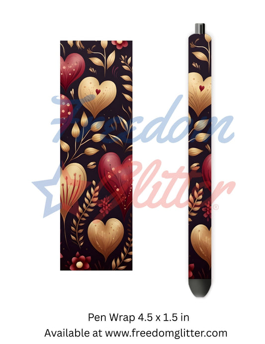 Hearts & Floral 1 (Printed Vinyl)