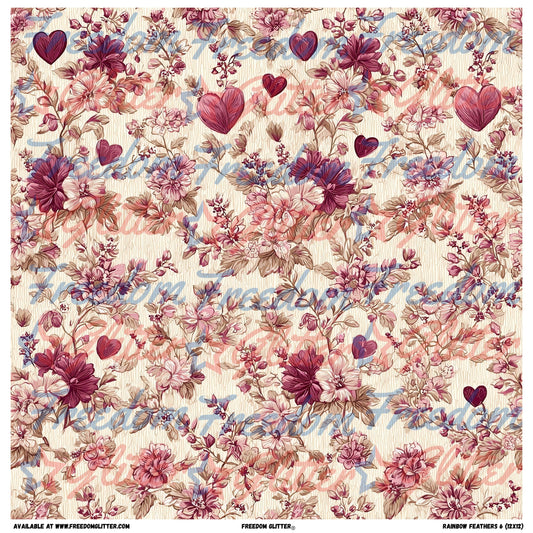Hearts & Floral 5 (Printed Vinyl)