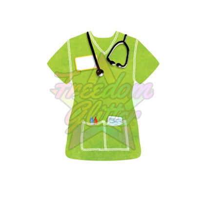 Healthcare Worker - Scrubs 2 2" Badge Reel Acrylic Blank
